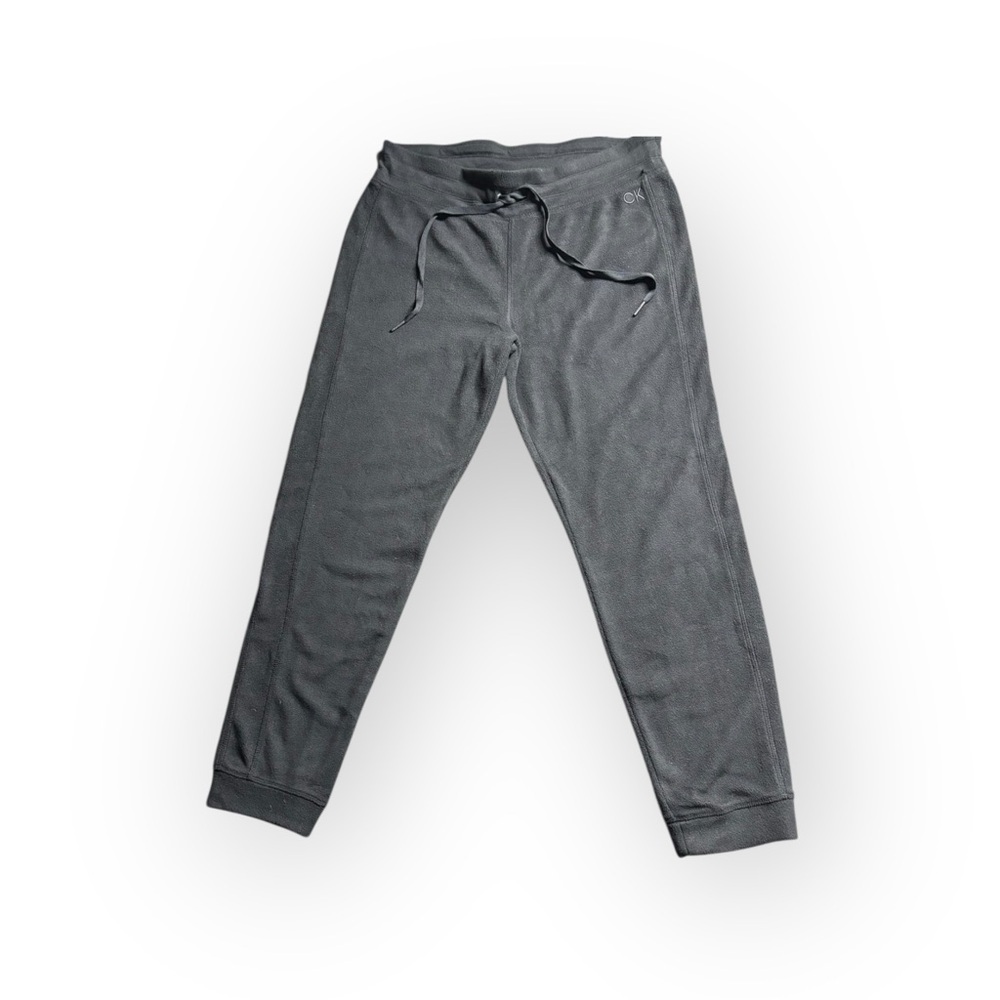 Calvin Klein Performance Fleece Joggers Black Women’s Size L CK Logo - Picture 1 of 7
